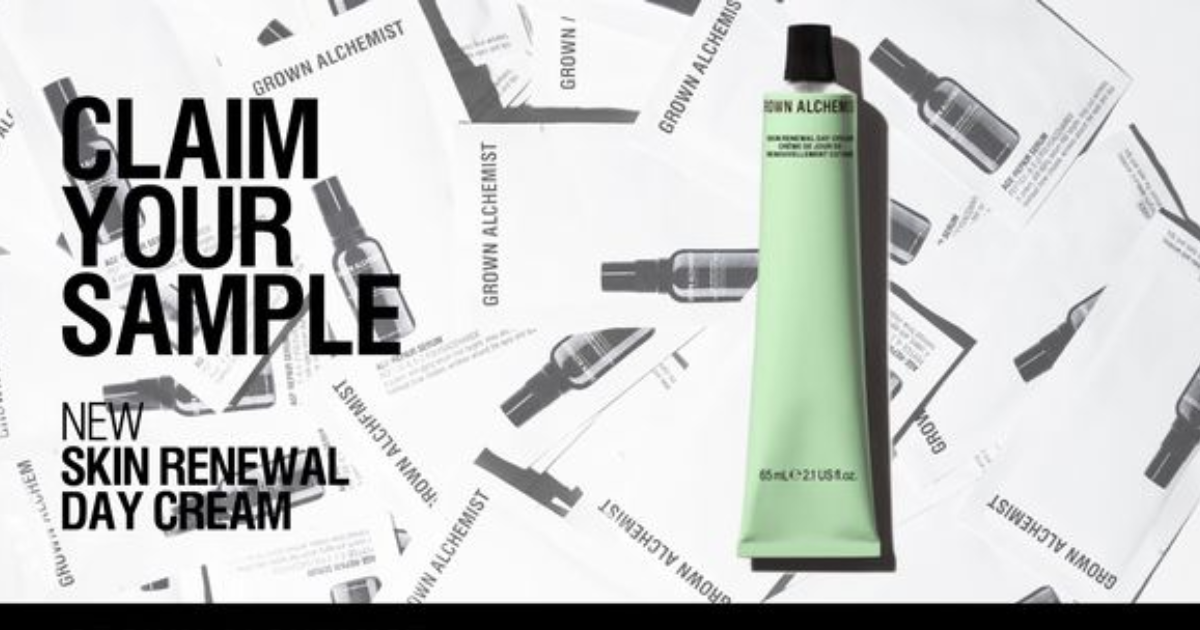 Possible Free Grown Alchemist Skin Renewal Day Cream Sample