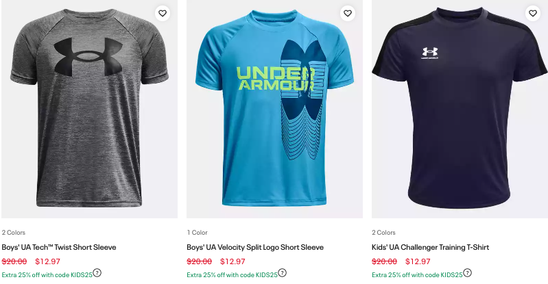 Kids Under Armour Tees