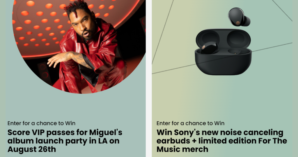 Sony Electronics Audio LA VIP Sweepstakes