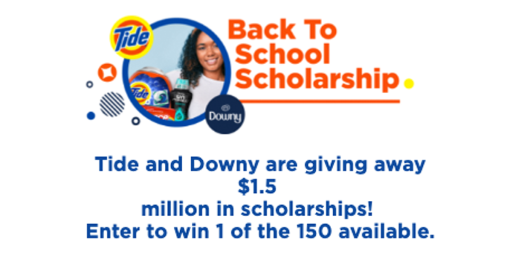 The Tide & Downy Scholarship Sweepstakes The Freebie Guy®