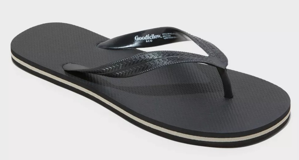 black flip-flop sandal
