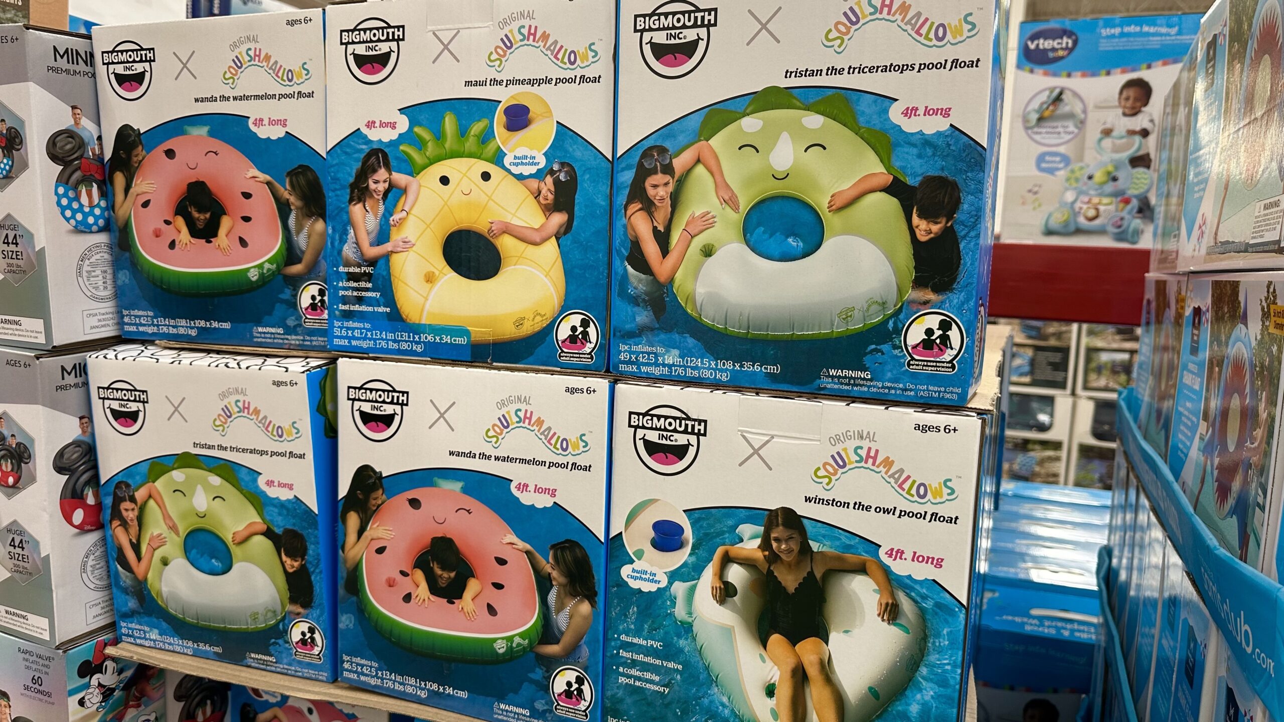 BigMouth X Squishmallows Inflatable Ring Pool Float With Built-In ...