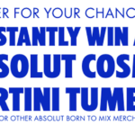 Absolut Vodka Born to Mix AR Sweepstakes and Instant Win Game