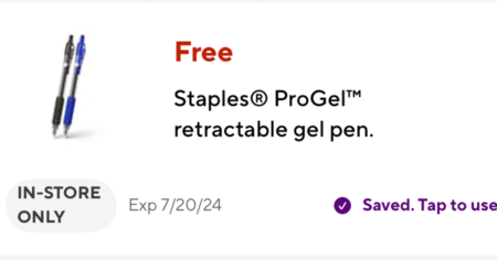 staples gel pen