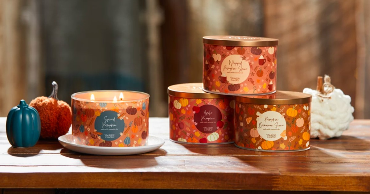 Fall Scented 3Wick Candles Only 10 at Yankee Candle (Reg. 26.50