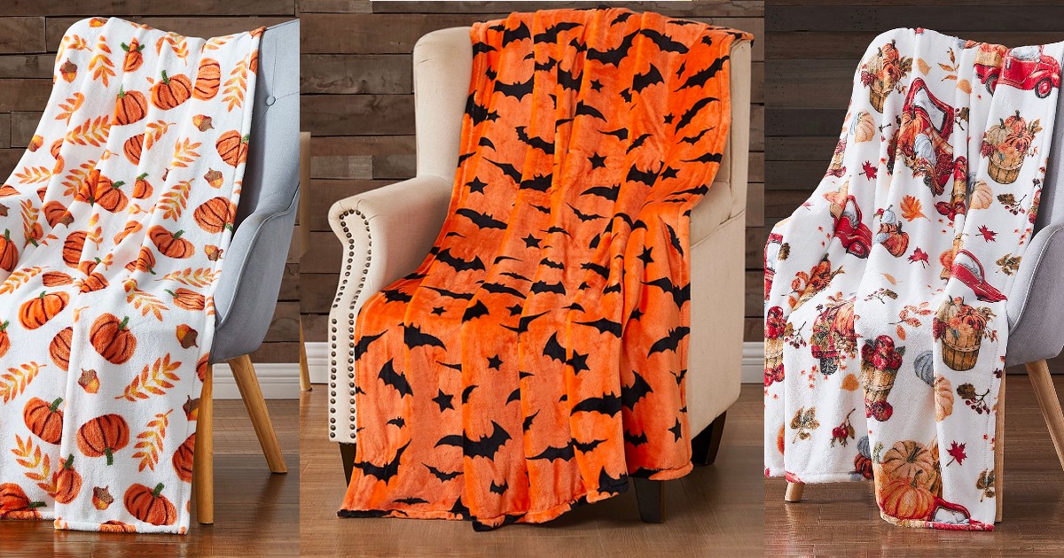 Up to 55 Off Flannel Throws for Spooky Season Only 14.99 at Zulily