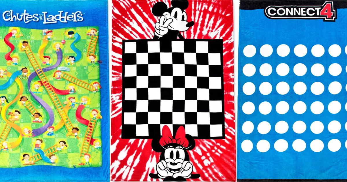 Disney & Hasbro Game Blankets ONLY 14 on Macy's (Reg. 40) Includes Playing Pieces! The