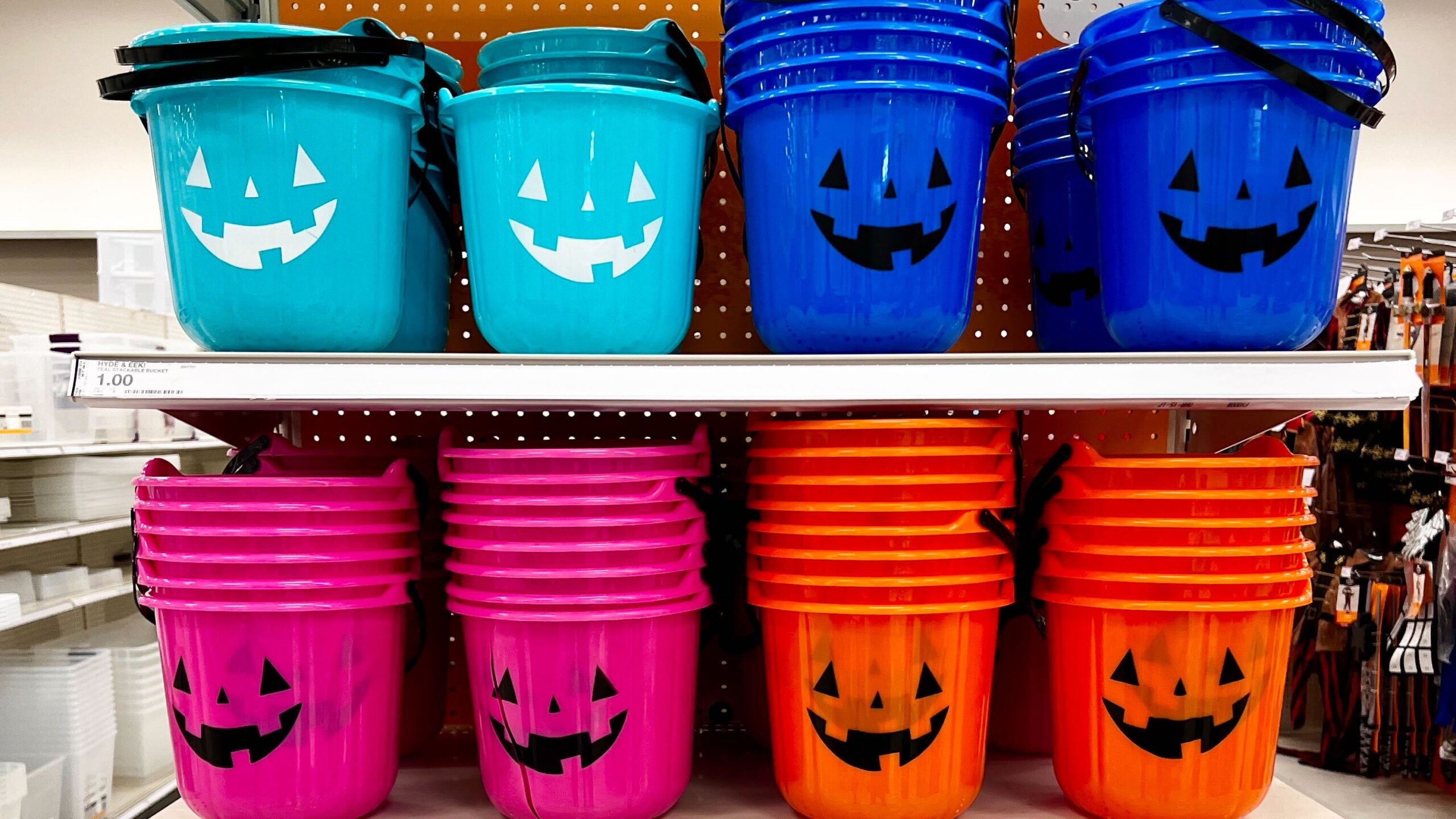 Halloween Bucket Pails Only 1 With Glow in the Dark Styles The