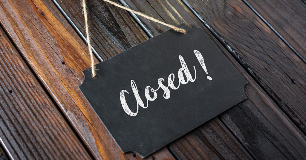 closed sign