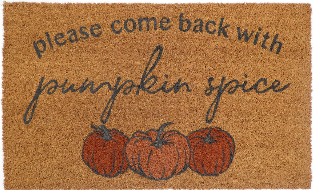 Fall Pumpkin Spice Coir Door Mat