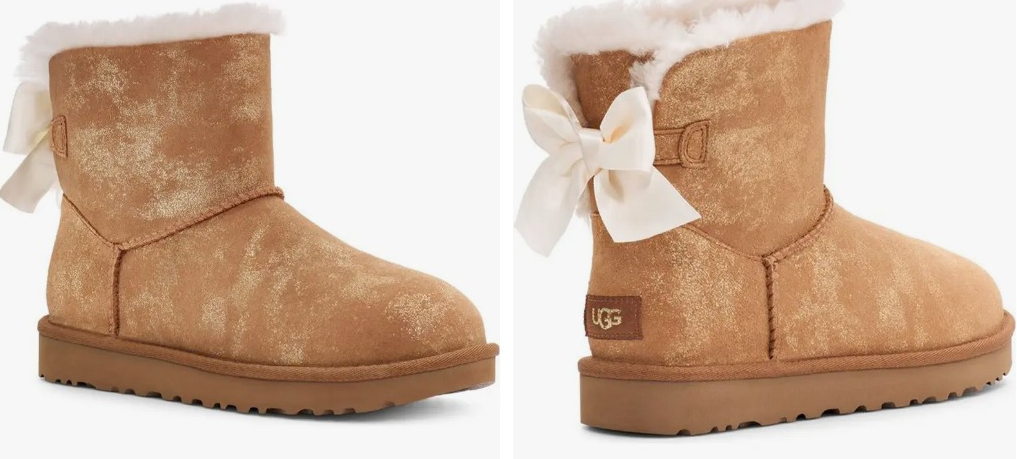 Mini Bailey Bow Glimmer Faux Fur Lined Boot Women