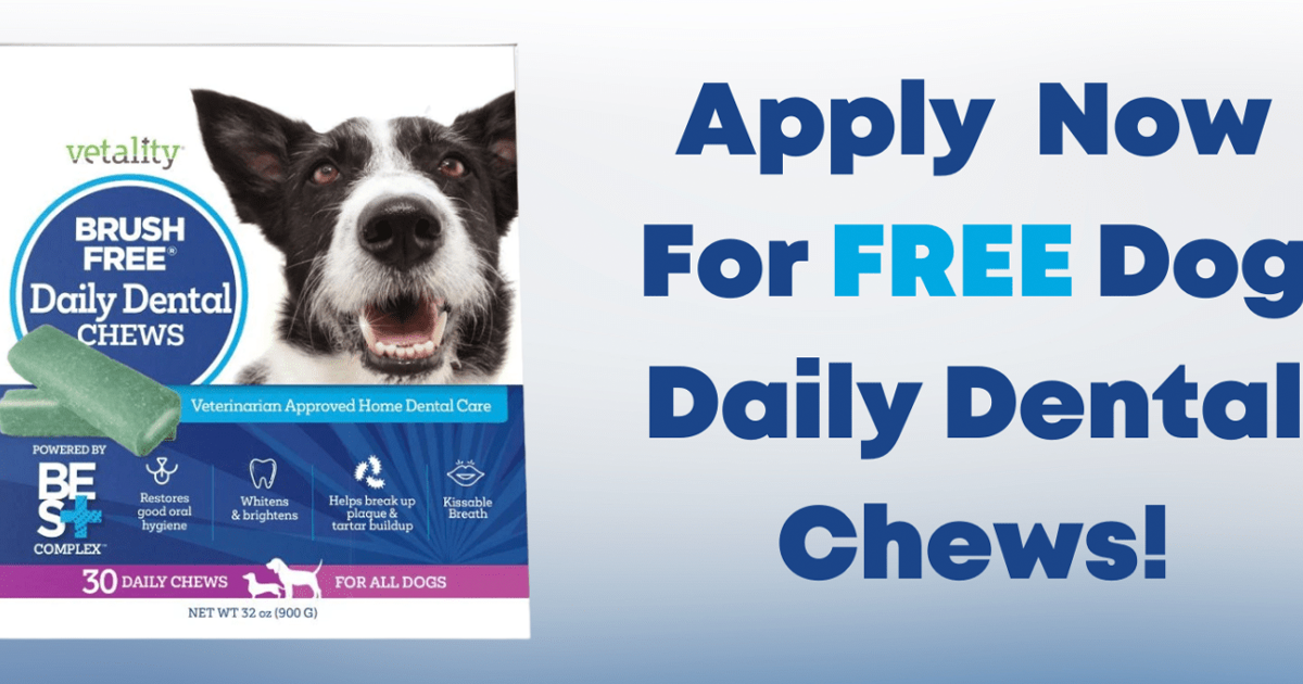 Apply to Receive FREE Dog Daily Dental Chews! The Freebie Guy® ️️️