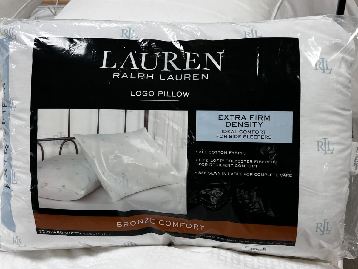 ralph lauren logo pillow