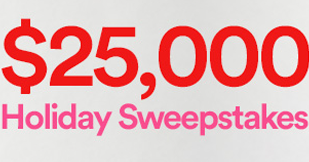 25,000 Holiday Sweepstakes The Freebie Guy®