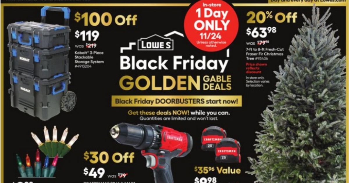 The Lowe's Black Friday Ad is HERE! Sale Starts November 23rd The