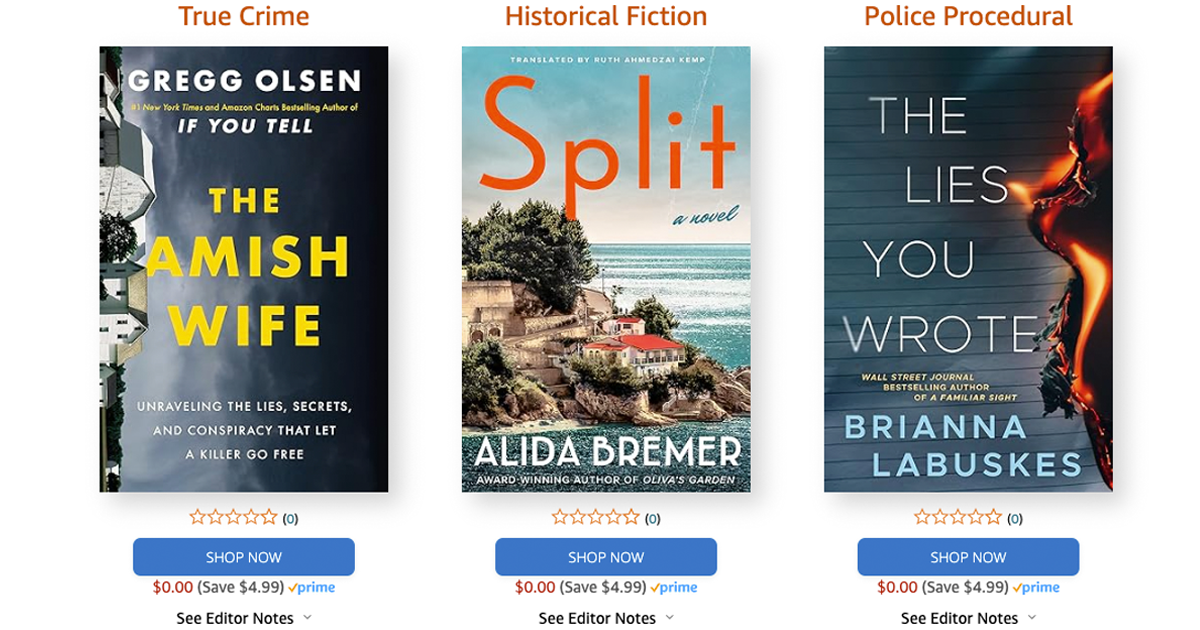 Prime Members Score a Free Kindle Books with Amazon First Reads The