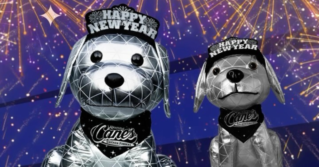 Raising Canes Chicken Fingers® NYE Countdown Cane Plush Giveaway