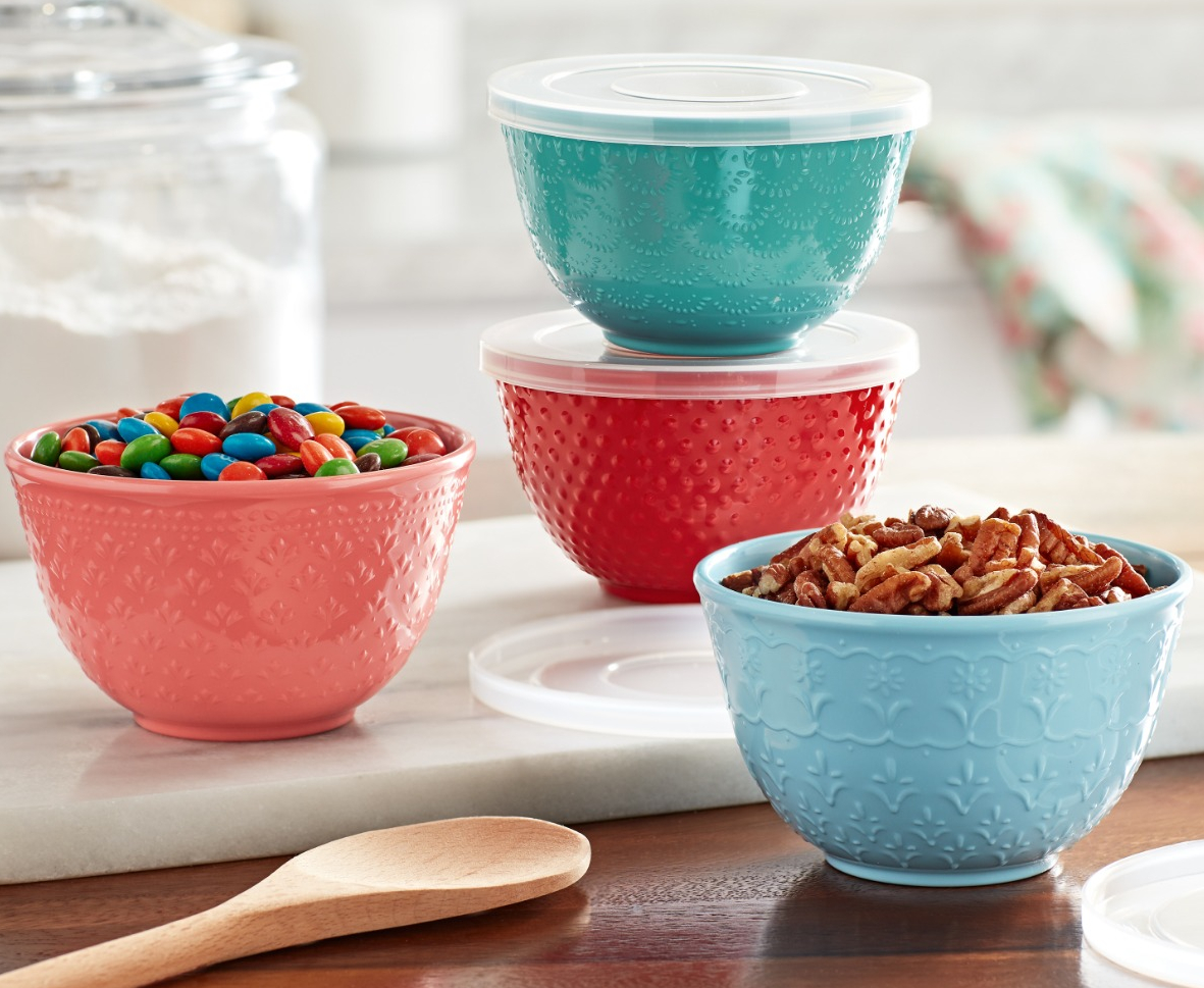 The Pioneer Woman Piece Melamine Timeless Beauty Prep Bowl Set