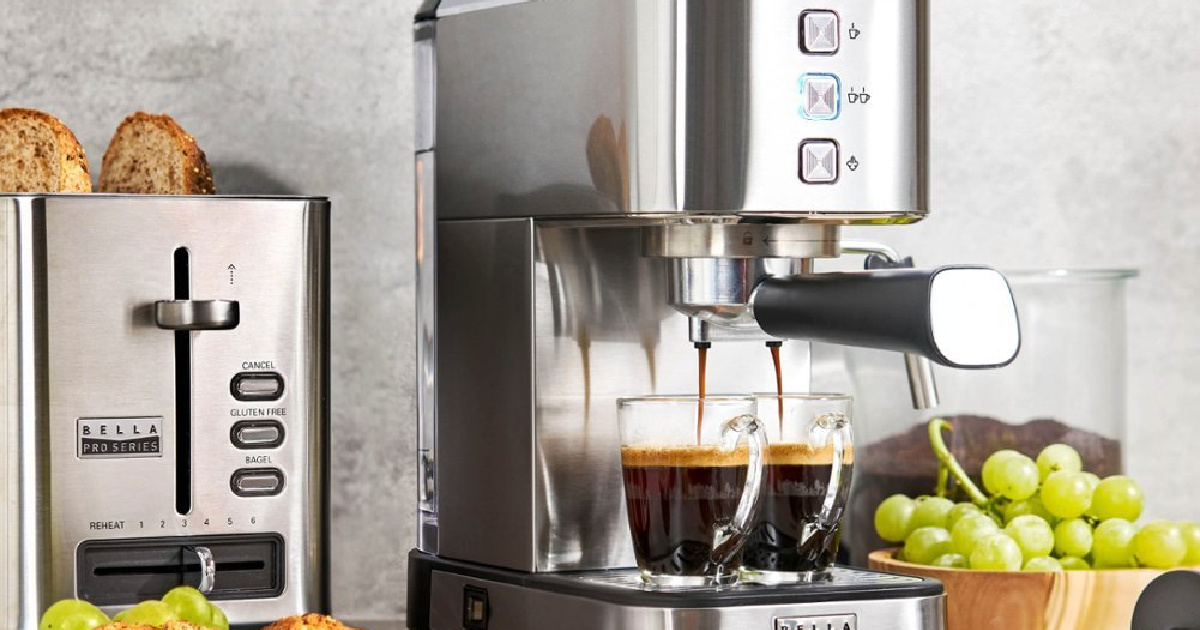 Today Only! Bella Pro Series Slim Espresso Machine Only 59.99 Shipped
