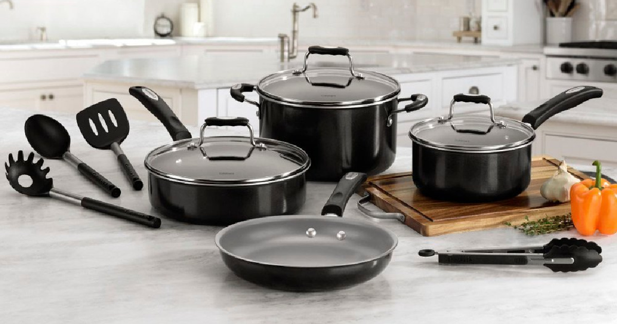 Cuisinart Ceramic 11-Piece Cookware Only $59.99 Shipped (Reg $350 ...