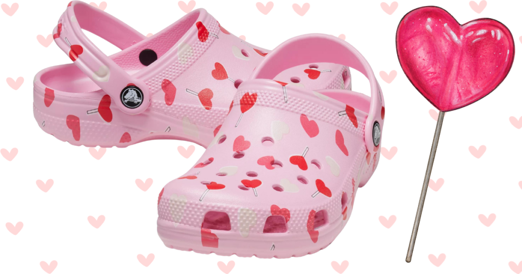 valentines day heart sucker crocs