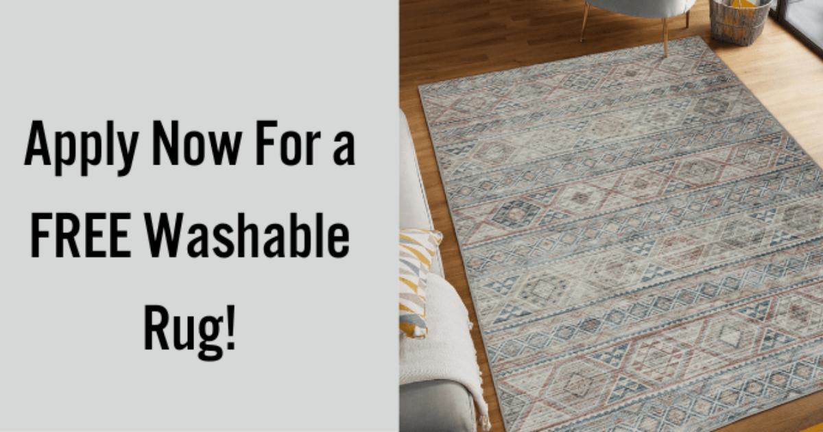 Apply to Try Wyatt & Ash Washable Rug for FREE - The Freebie Guy® ️️️