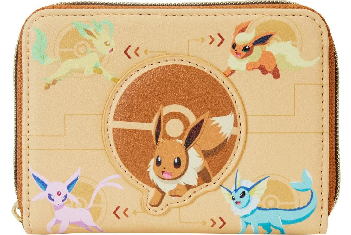 Loungefly Pokemon Eevee Eeveelutions Zip Around Bifold Wallet