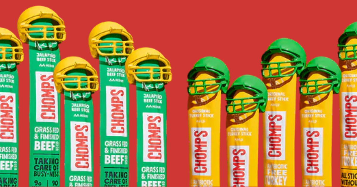 An image of Chomps Meat Sticks with Football Helmets