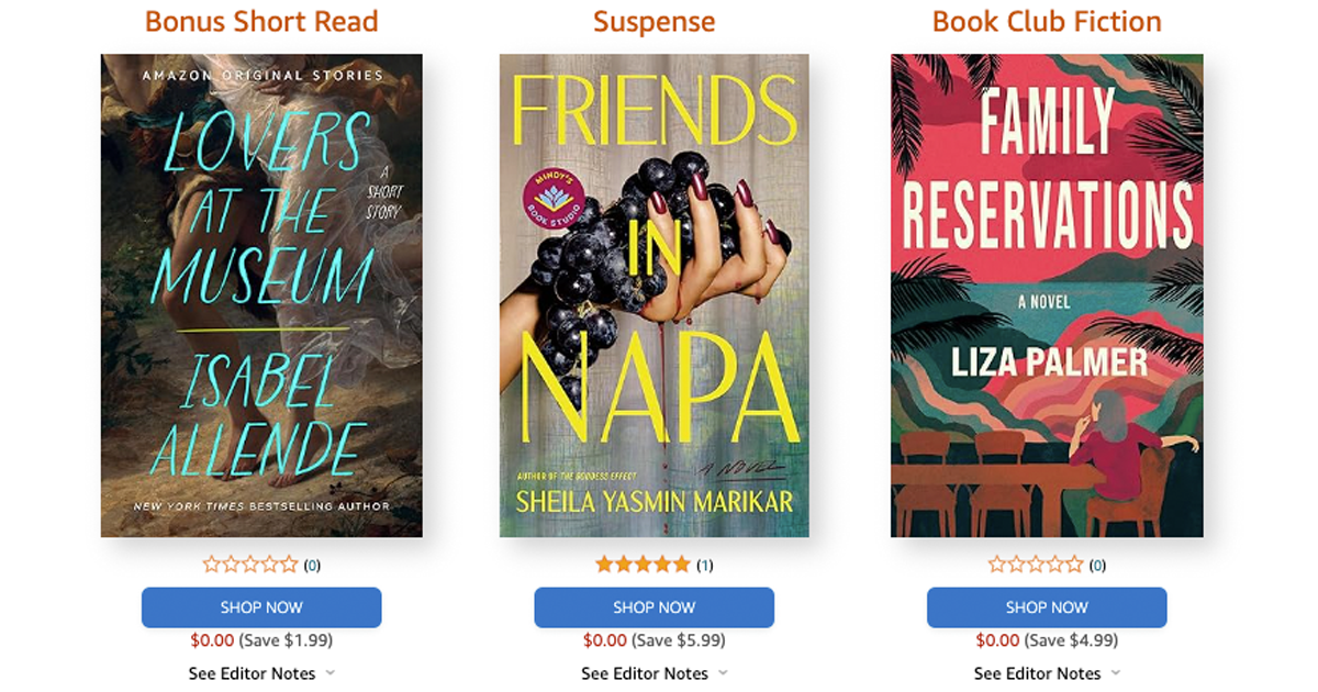 Prime Members Score a Free Kindle Book with Amazon First Reads The