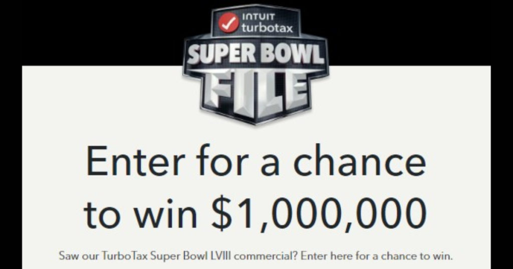 intuit super bowl file sweepstakes