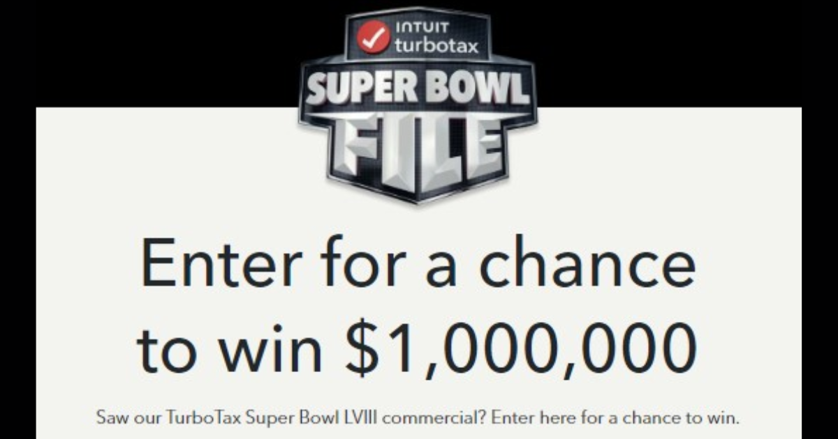 TurboTax Super Bowl File Sweepstakes - The Freebie Guy®