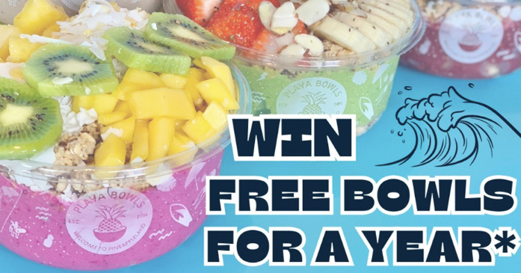 Playa Bowls Hang 10 Giveaways The Freebie Guy®