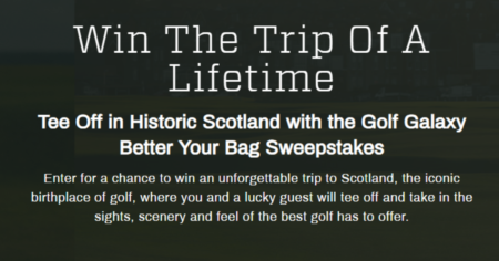 Golf Galaxy Better Your Bag Sweepstakes