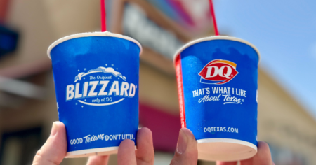 two dairy queen blizzard treats