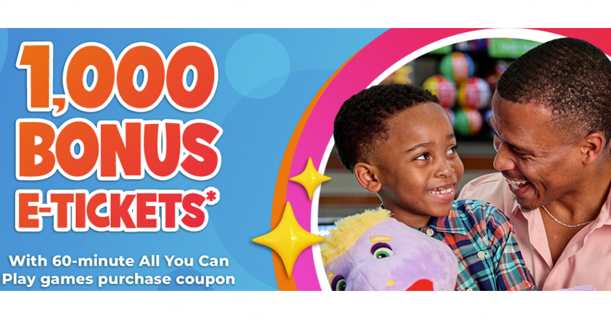 chuck e cheese bonus tickets