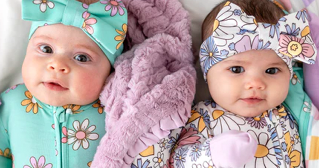 babies wearing posh peanut clothing