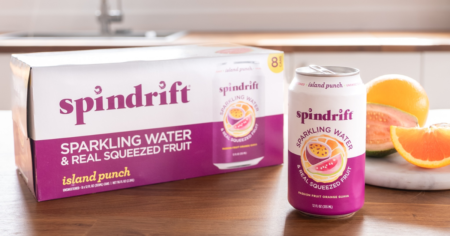 can and eight pack of spindrift island punch