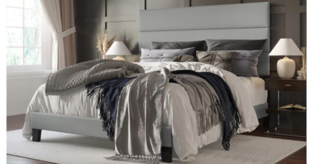 wayfair upholstered queen bed