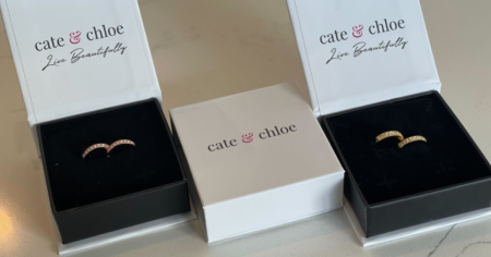 cate & chloe earrings in boxes