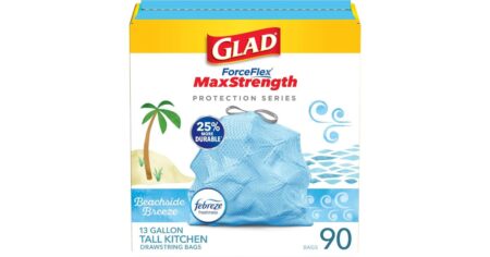 box of Glad Trash Bags