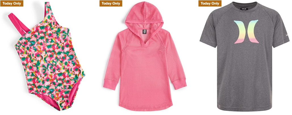 swimsuit, coverup, and a t-shirt