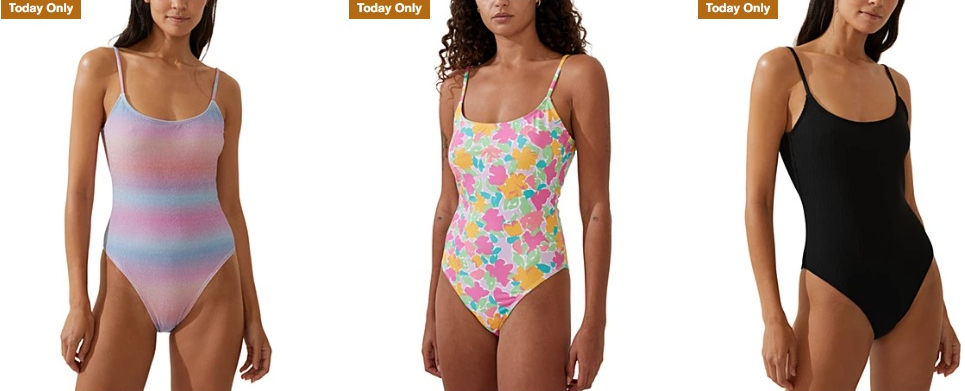 three women in swimsuits