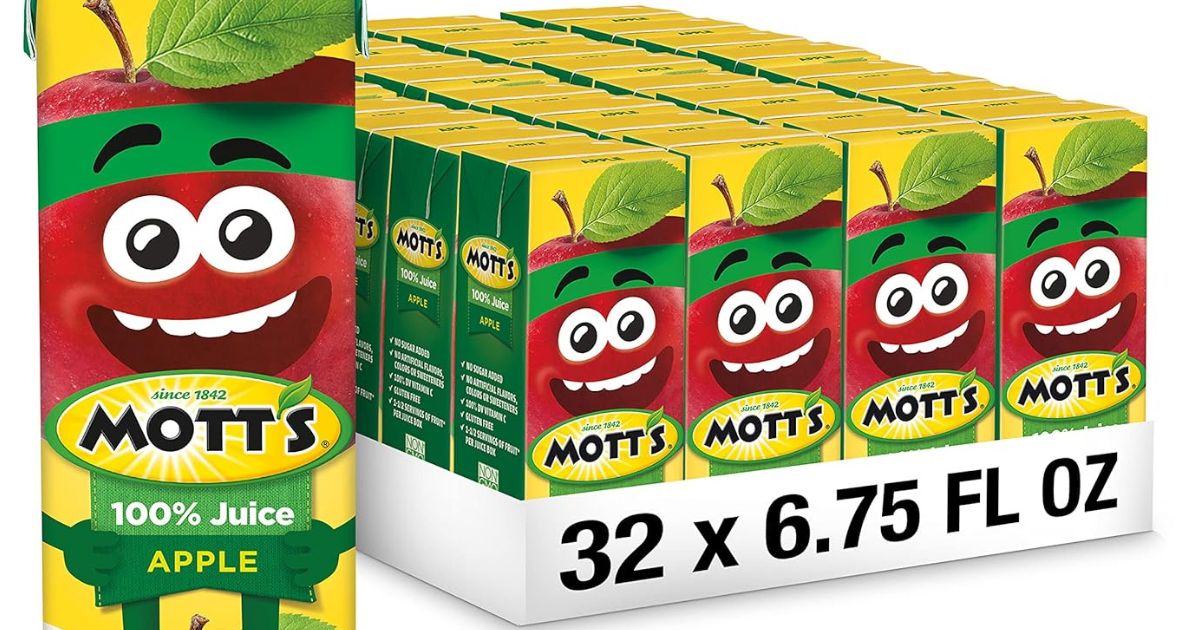case of Mott s Apple Juice boxes
