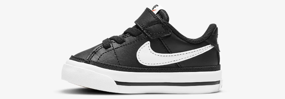 black and white Nike sneaker