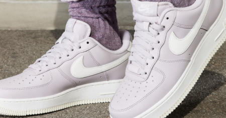 lilac nike af1 sneakers
