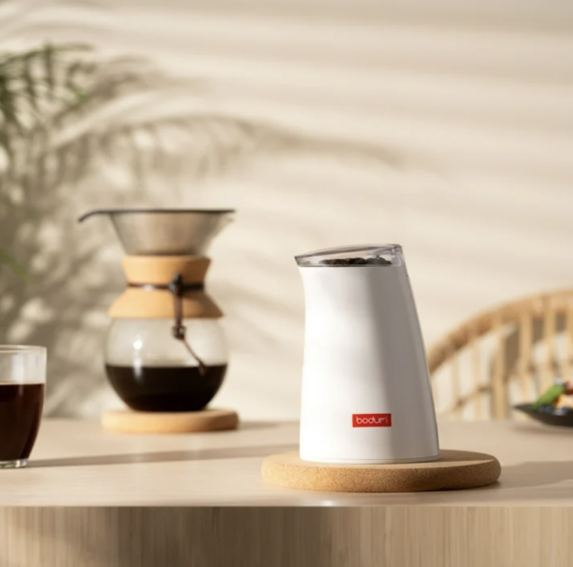 Bodum C-Mill Electric Coffee Grinder, White, New 
