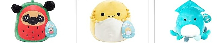 Squishmallows Plush row of Squishmallows Plush