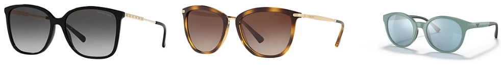 three pairs of sunglasses