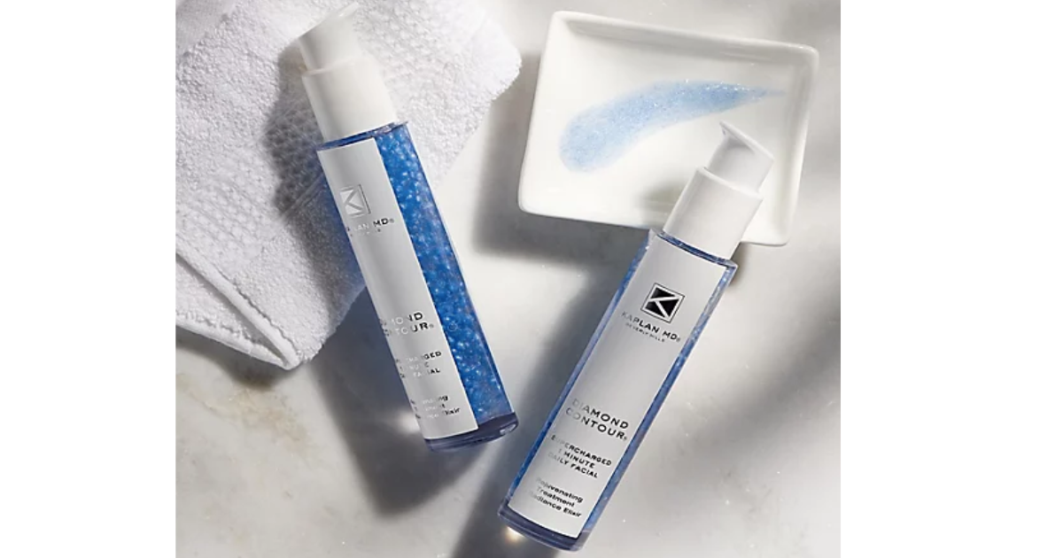 two beauty bottles on counter