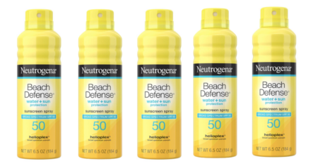 Sunscreen on white backdrop